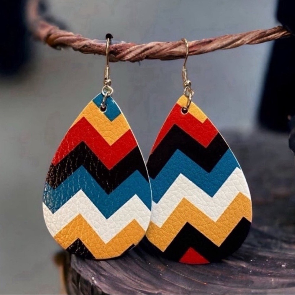 Faux Leather Earrings